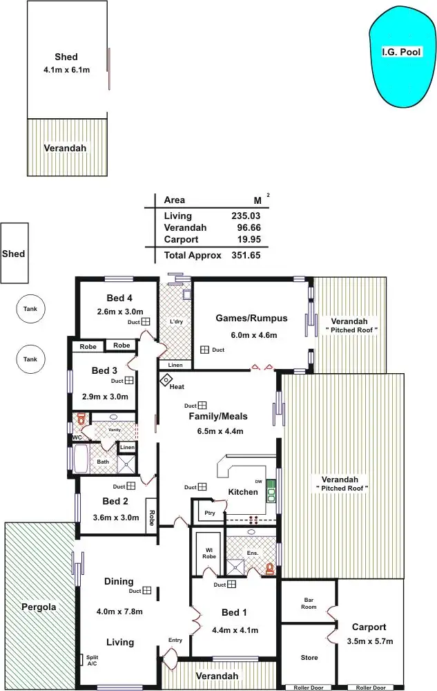 Floorplan of Homely house listing, 5 Shamrock Way, Roseworthy SA 5371