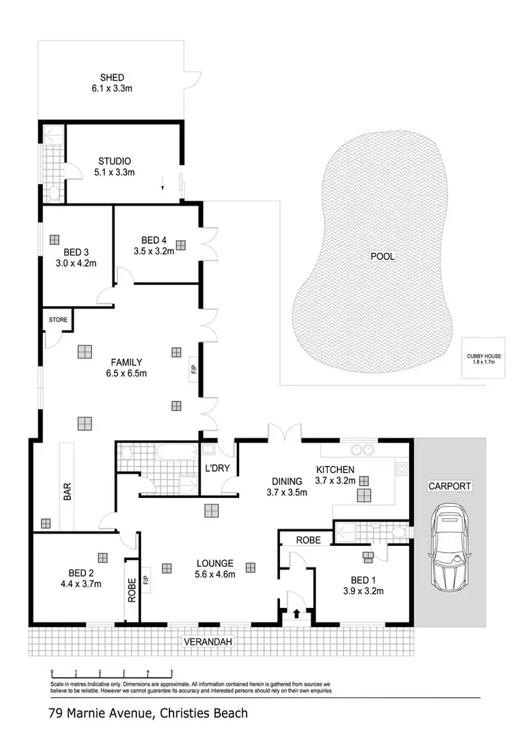 Floorplan of Homely house listing, 79 Marnie Avenue, Christies Beach SA 5165