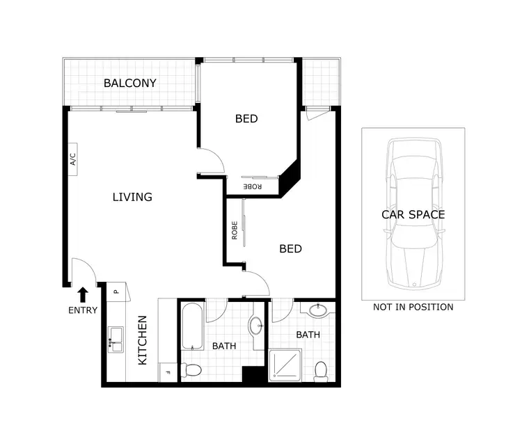 Floorplan of Homely apartment listing, 2506/668 Bourke Street, Melbourne VIC 3000
