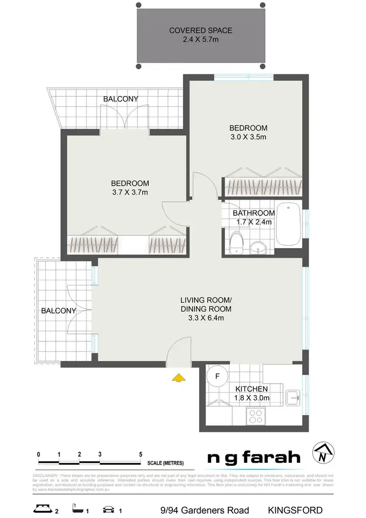 Floorplan of Homely apartment listing, 9/94 Gardeners Road, Kingsford NSW 2032