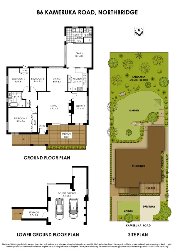 Floorplan of Homely house listing, 86 Kameruka Road, Northbridge NSW 2063