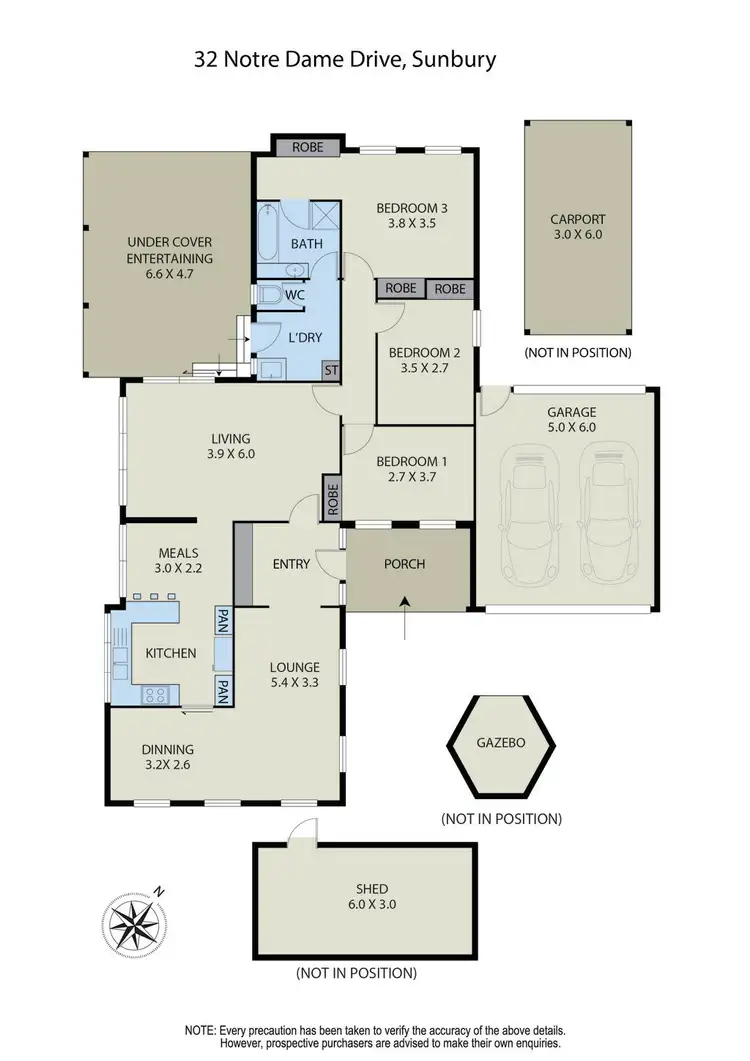 Floorplan of Homely house listing, 32 Notre Dame Drive, Sunbury VIC 3429