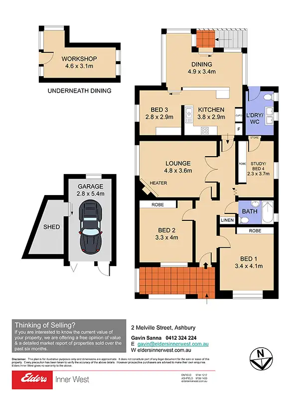 Floorplan of Homely house listing, 2 Melville Street, Ashbury NSW 2193