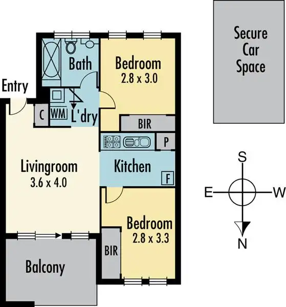 Floorplan of Homely apartment listing, 15/1324-1328 Centre Road, Clayton VIC 3168