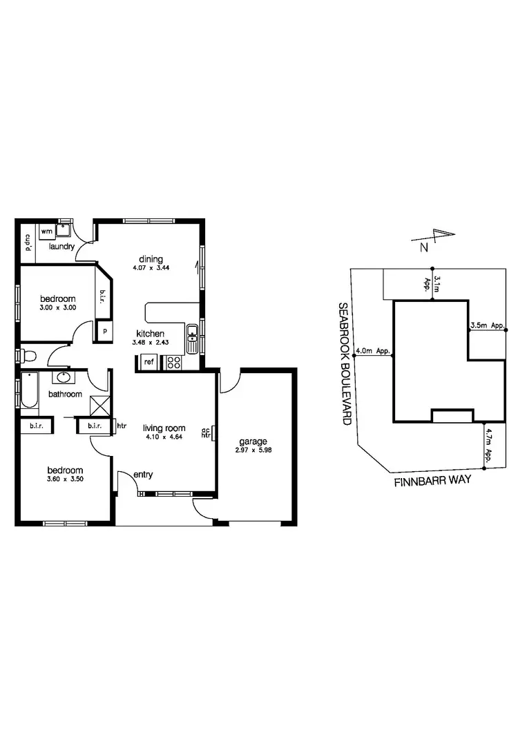 Floorplan of Homely unit listing, 1 Finnbarr Way, Seabrook VIC 3028