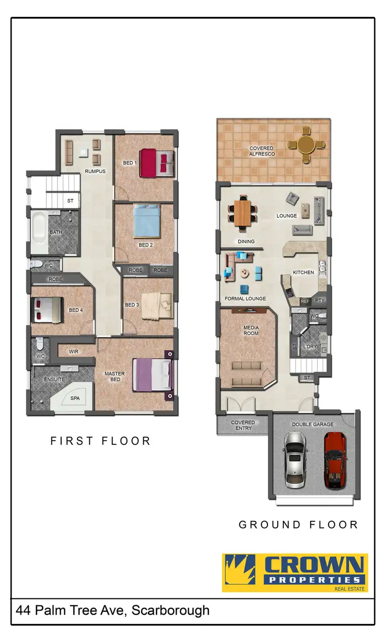 Floorplan of Homely house listing, 44a Palmtree Ave, Scarborough QLD 4020