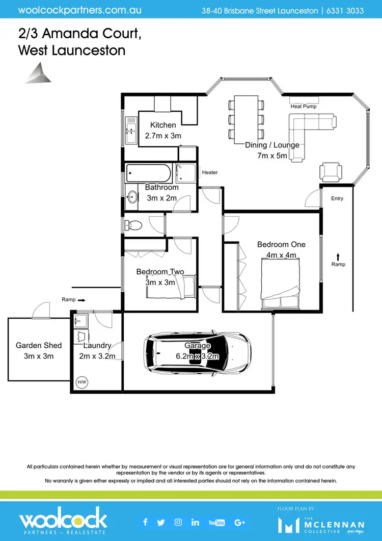 Floorplan of Homely unit listing, 2/3 Amanda Court, West Launceston TAS 7250