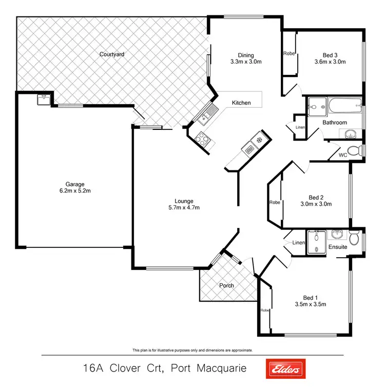 Floorplan of Homely villa listing, 16A Clover Court, Port Macquarie NSW 2444