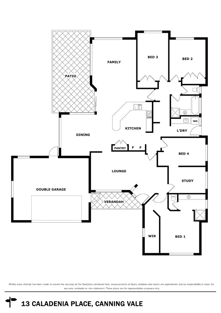 Floorplan of Homely house listing, 13 Caladenia Place, Canning Vale WA 6155
