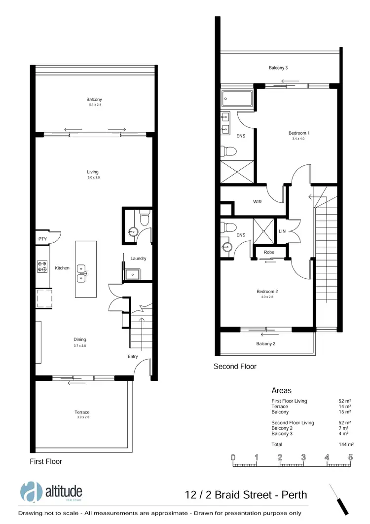 Floorplan of Homely apartment listing, 12/2 Braid Street, Perth WA 6000