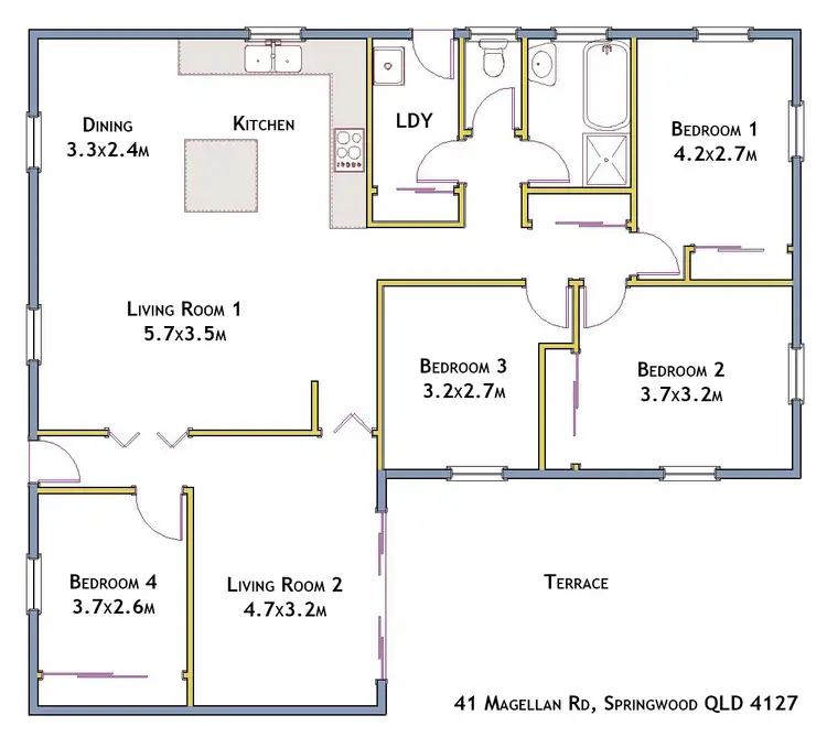 Floorplan of Homely house listing, 41 Magellan Road, Springwood QLD 4127