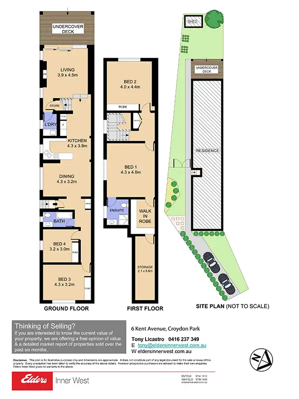 Floorplan of Homely semi-detached listing, 6 Kent Avenue, Croydon Park NSW 2133