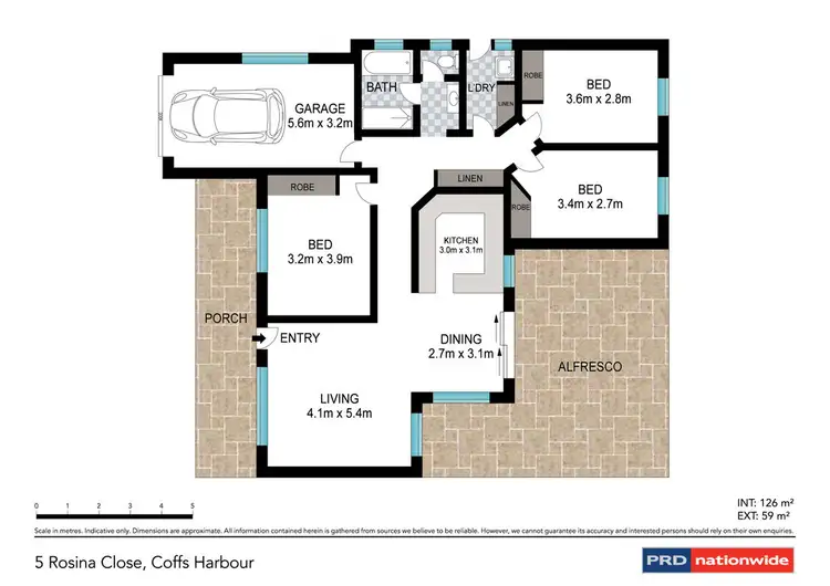 Floorplan of Homely house listing, 5 Rosina Close, Coffs Harbour NSW 2450