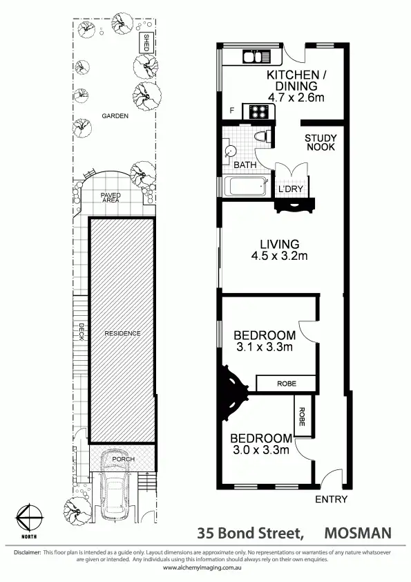 Floorplan of Homely house listing, 35 Bond Street, Mosman NSW 2088