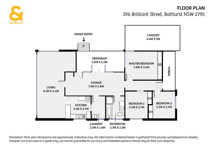 Floorplan of Homely house listing, 196 Brilliant Street, Bathurst NSW 2795
