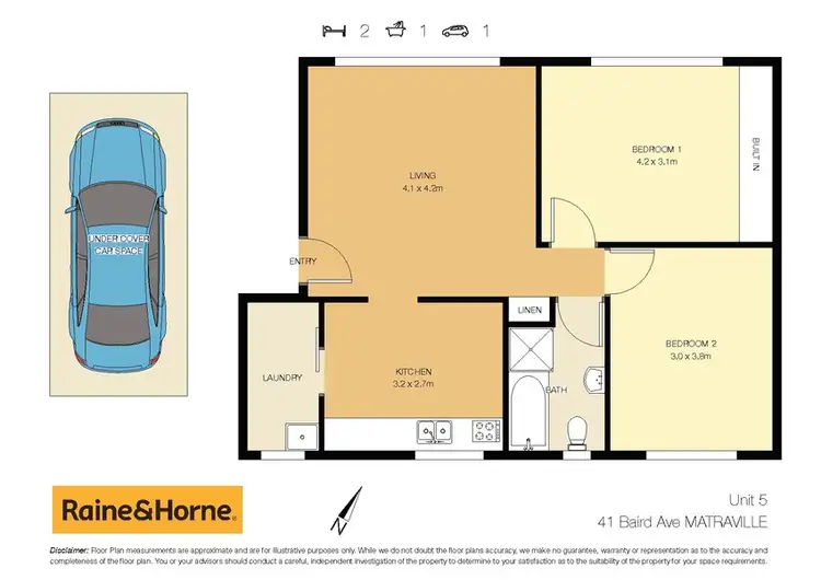 Floorplan of Homely apartment listing, 5/41 Baird Avenue, Matraville NSW 2036
