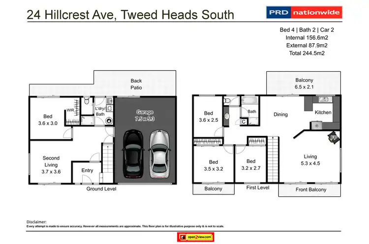 Floorplan of Homely house listing, 24 Hillcrest Ave, Tweed Heads South NSW 2486