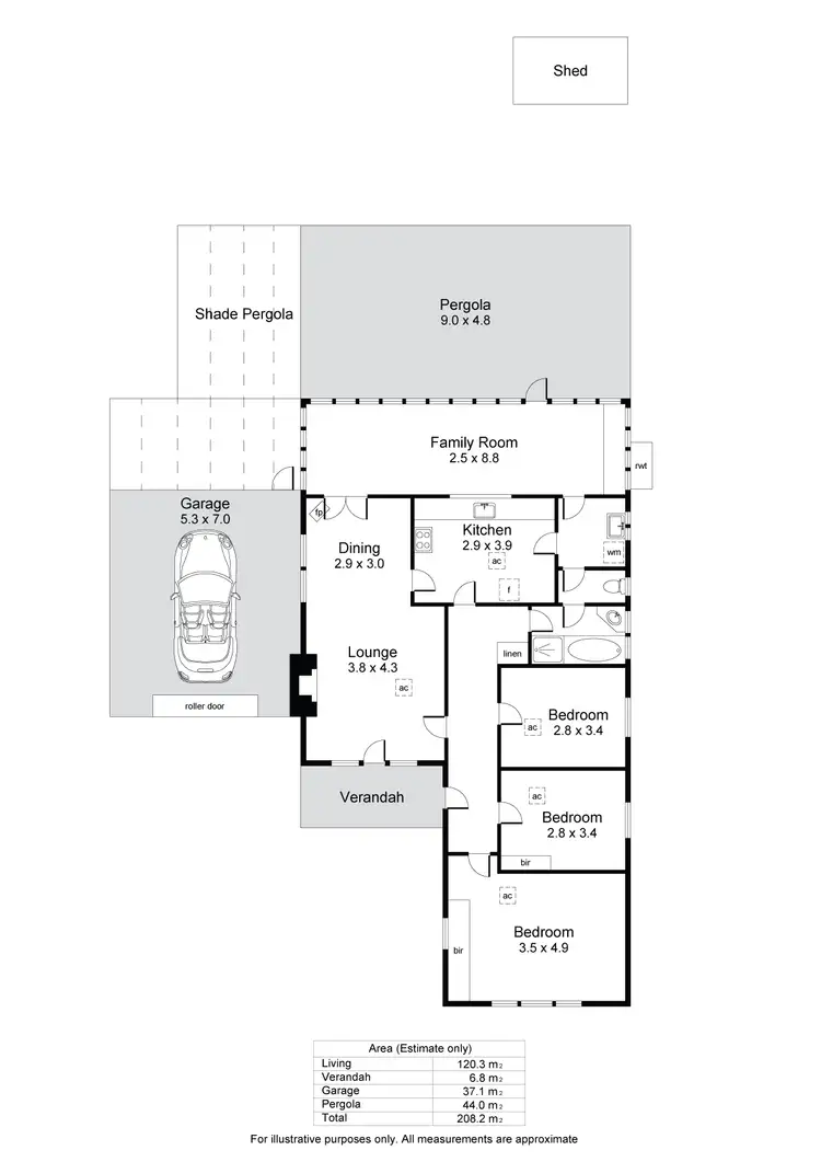 Floorplan of Homely house listing, 3 Railway Terrace, Hove SA 5048