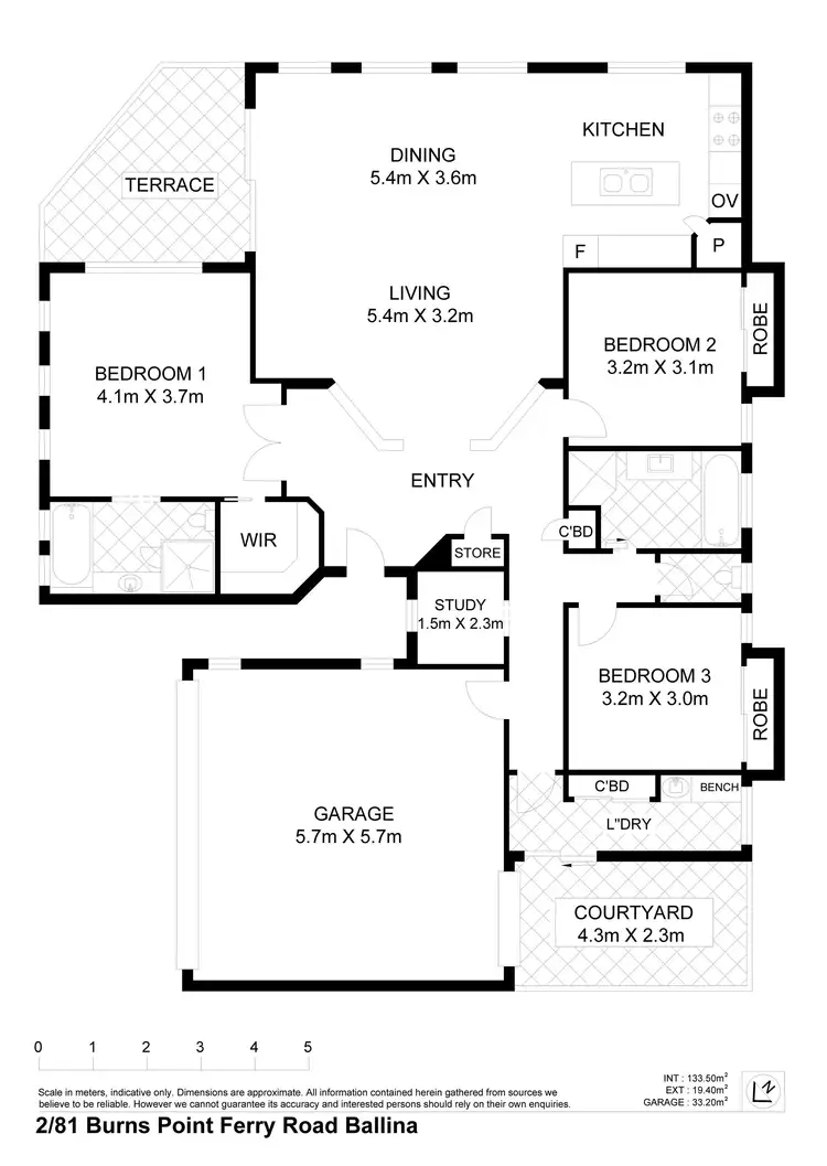Floorplan of Homely semi-detached listing, 2 @ 81 Burns Point Ferry Road, Ballina NSW 2478