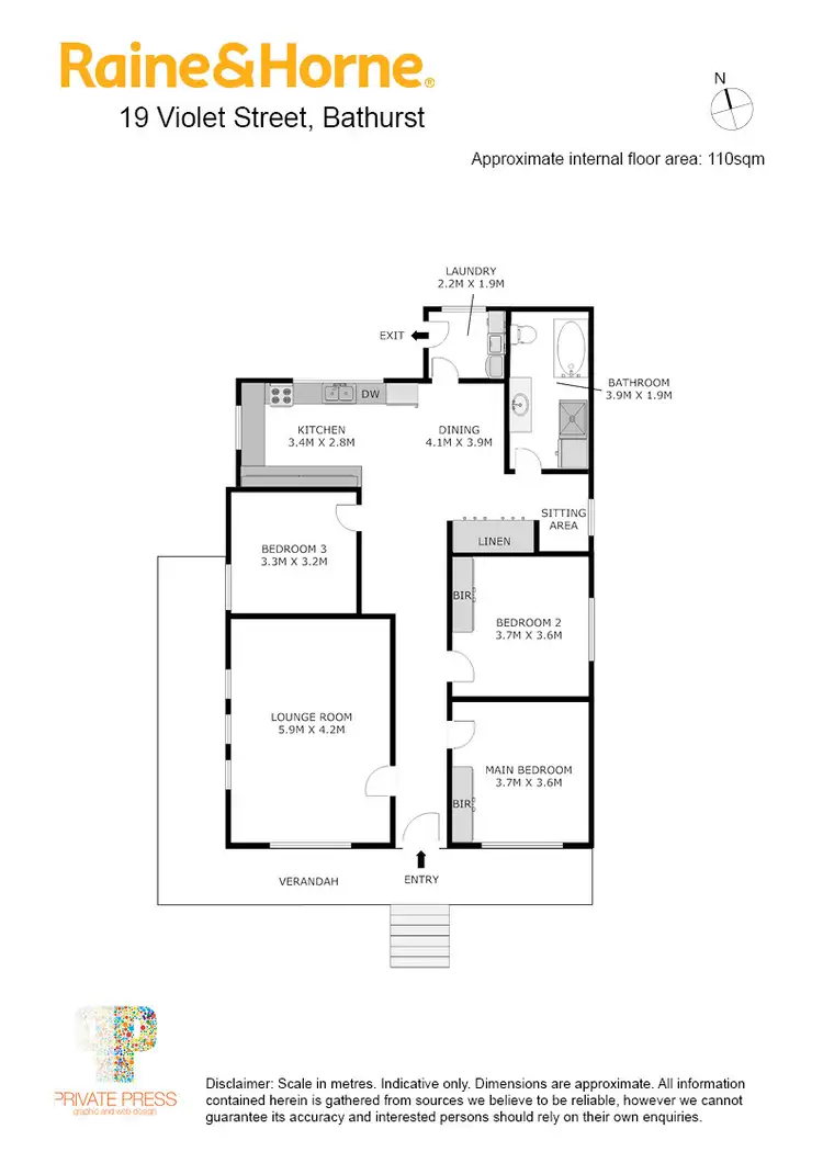 Floorplan of Homely house listing, 19 Violet Street, South Bathurst NSW 2795