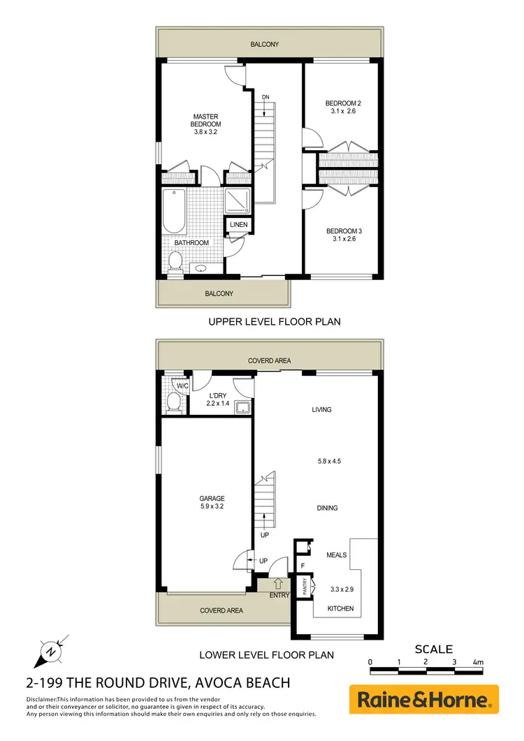 Floorplan of Homely townhouse listing, 2/199 The Round Drive, Avoca Beach NSW 2251