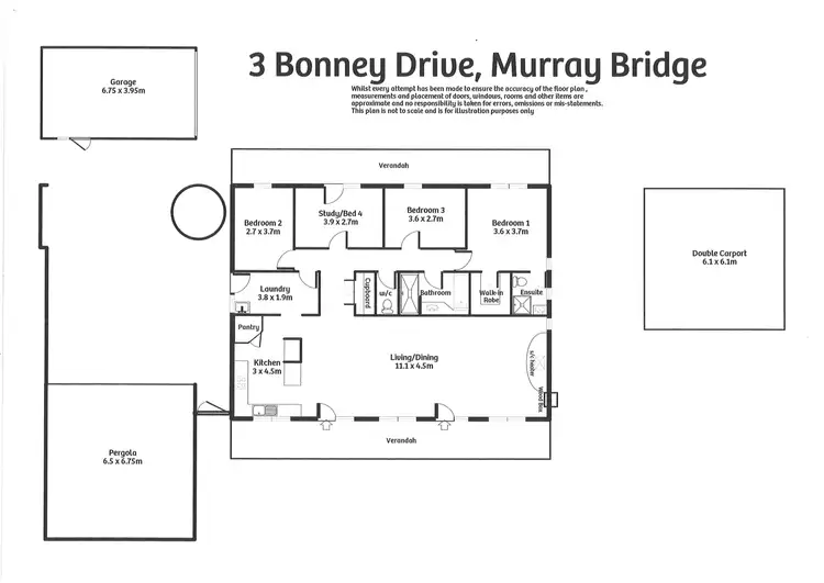 Floorplan of Homely house listing, 3 Bonney Drive, Murray Bridge SA 5253