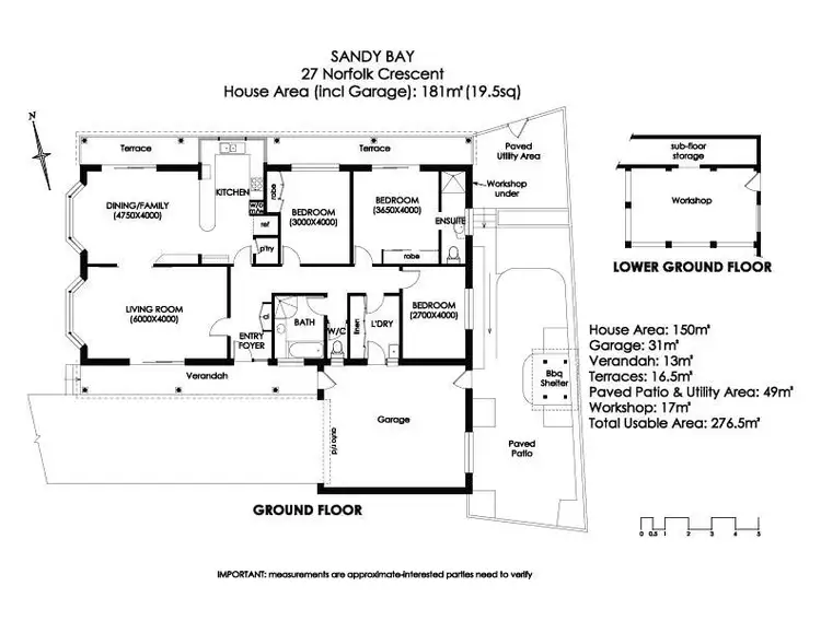 Floorplan of Homely house listing, 27 Norfolk Crescent, Sandy Bay TAS 7005