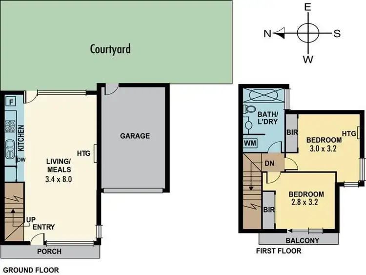 Floorplan of Homely townhouse listing, 22 Brushbox Court, Clayton VIC 3168