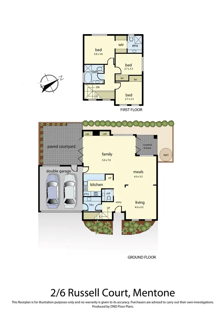 Floorplan of Homely townhouse listing, 2/6 Russell Court, Mentone VIC 3194
