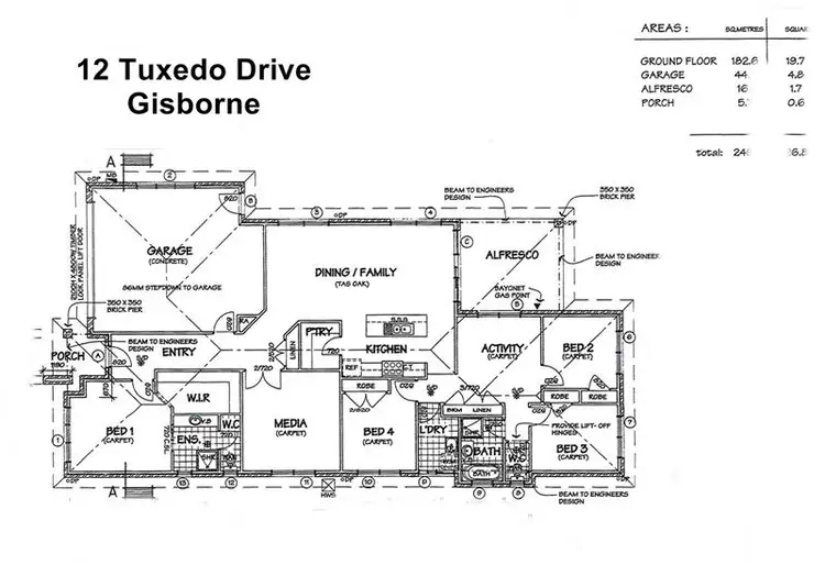 Floorplan of Homely house listing, 12 Tuxedo Drive, Gisborne VIC 3437