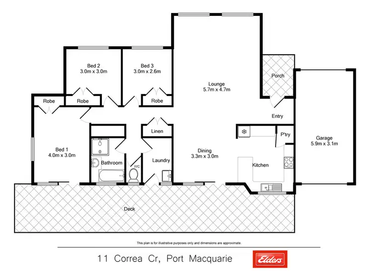 Floorplan of Homely house listing, 11 Correa Crescent, Port Macquarie NSW 2444