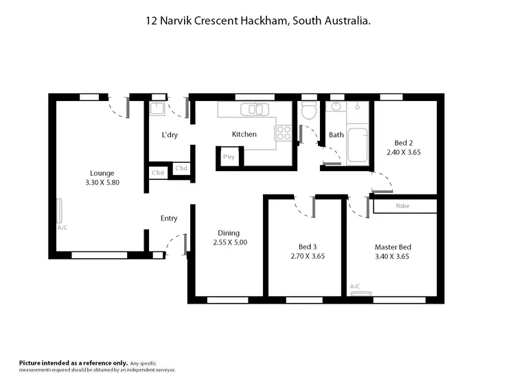 Floorplan of Homely house listing, 12 Narvick Crescent, Hackham West SA 5163