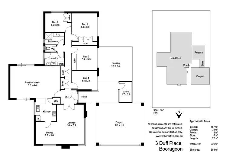 Floorplan of Homely house listing, 3 Duff Place, Booragoon WA 6154