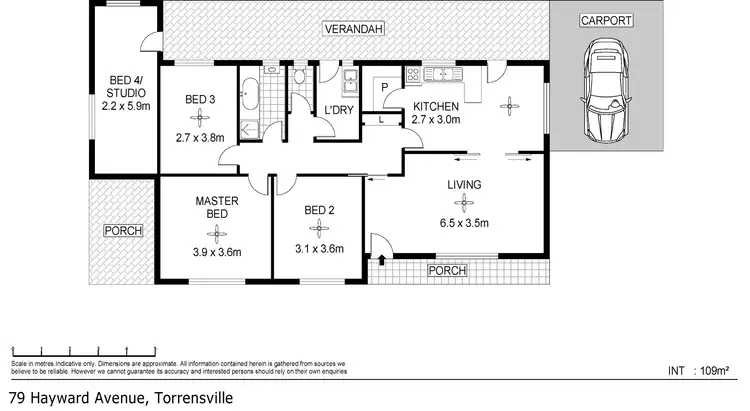 Floorplan of Homely house listing, 79 Hayward Avenue, Torrensville SA 5031