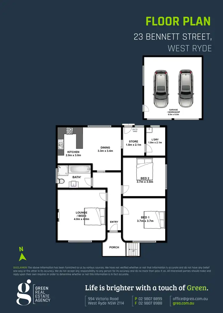 Floorplan of Homely house listing, 23 Bennett Street, West Ryde NSW 2114