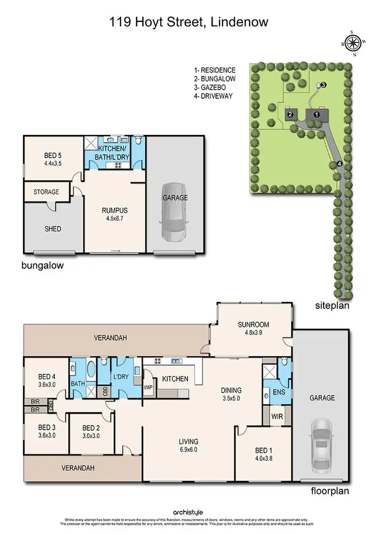 Floorplan of Homely house listing, 119 Hoyt Street, Lindenow VIC 3865