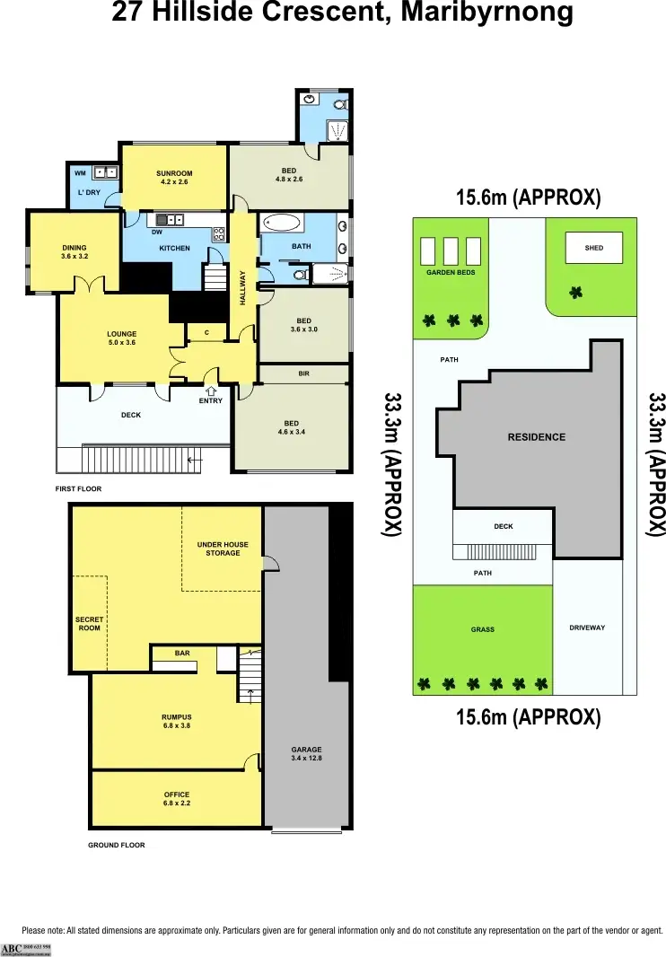 Floorplan of Homely house listing, 27 Hillside Crescent, Maribyrnong VIC 3032