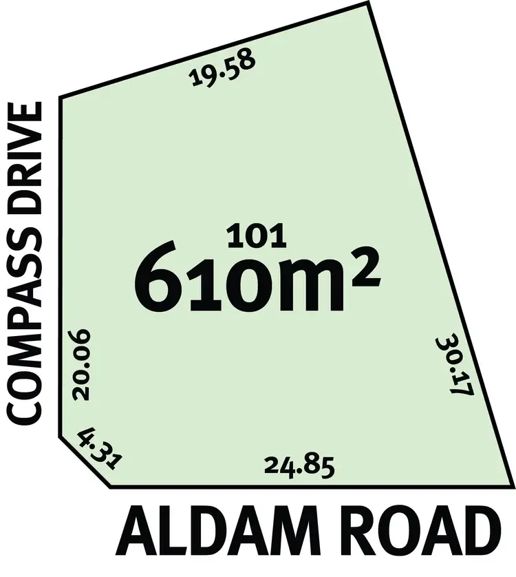 Floorplan of Homely land listing, lot 101 Aldam Road, Seaford SA 5169