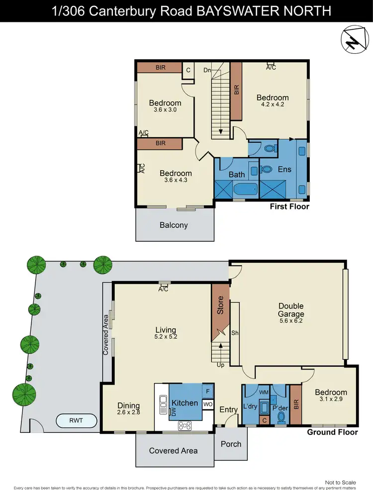 Floorplan of Homely townhouse listing, 1/306 Canterbury Road, Bayswater North VIC 3153