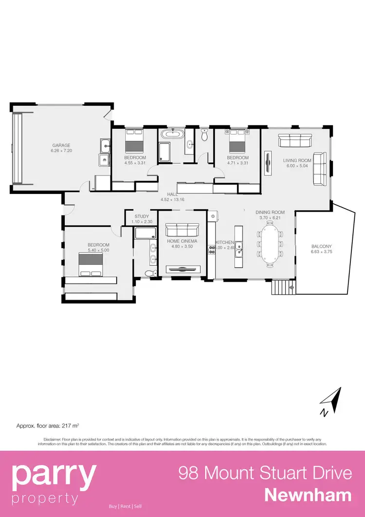 Floorplan of Homely house listing, 98 Mount Stuart Drive, Newnham TAS 7248