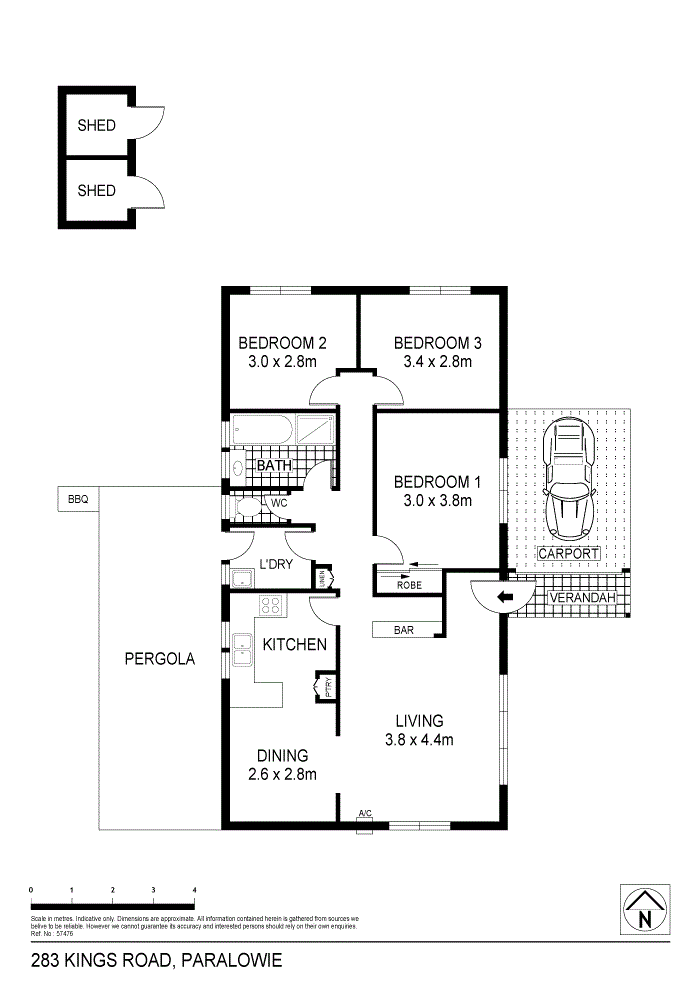 Floorplan of Homely house listing, 283 Kings Road, Paralowie SA 5108