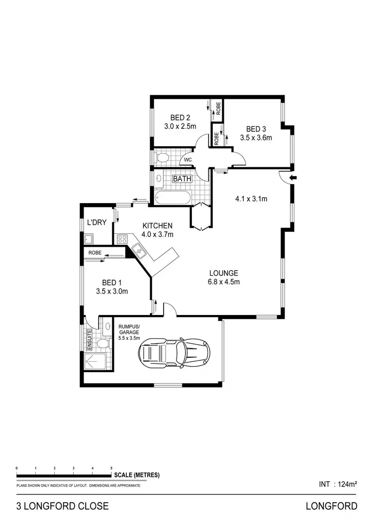 Floorplan of Homely house listing, 4 Longford Close, Longford TAS 7301