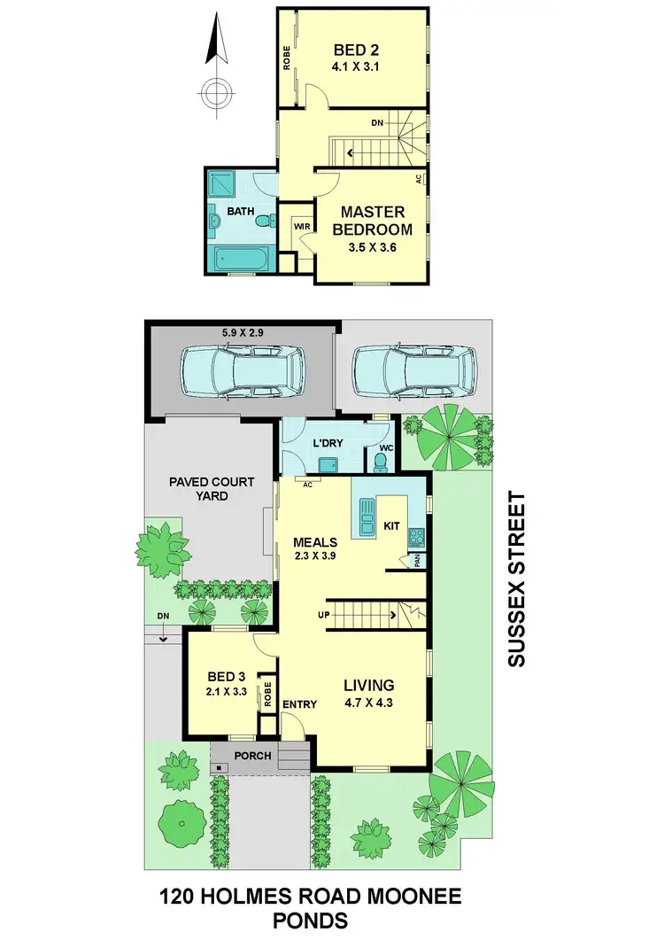 Floorplan of Homely townhouse listing, 120 Holmes Road, Moonee Ponds VIC 3039