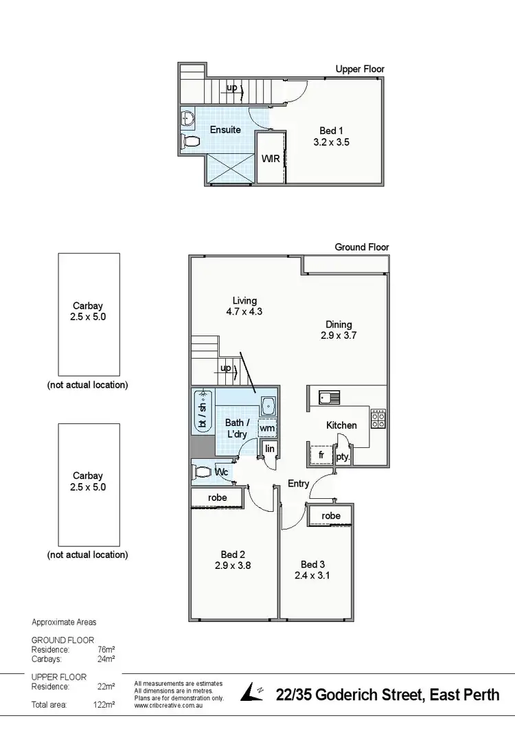 Floorplan of Homely apartment listing, 22/35 Goderich Street, East Perth WA 6004