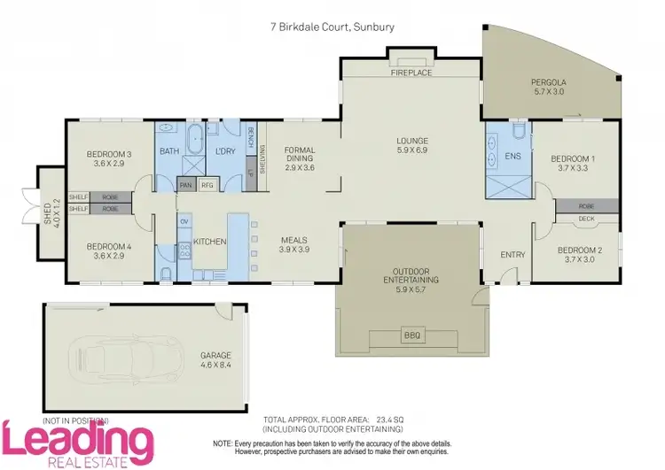 Floorplan of Homely house listing, 7 Birkdale Court, Sunbury VIC 3429