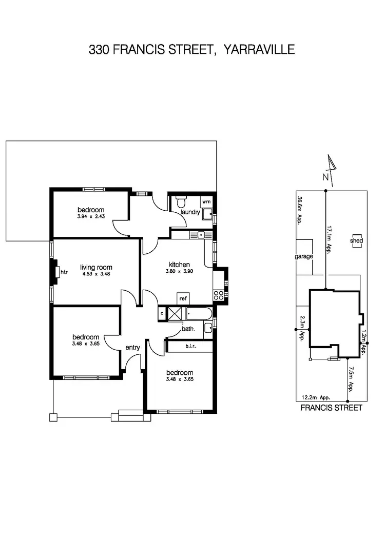 Floorplan of Homely house listing, 330 Francis Street, Yarraville VIC 3013