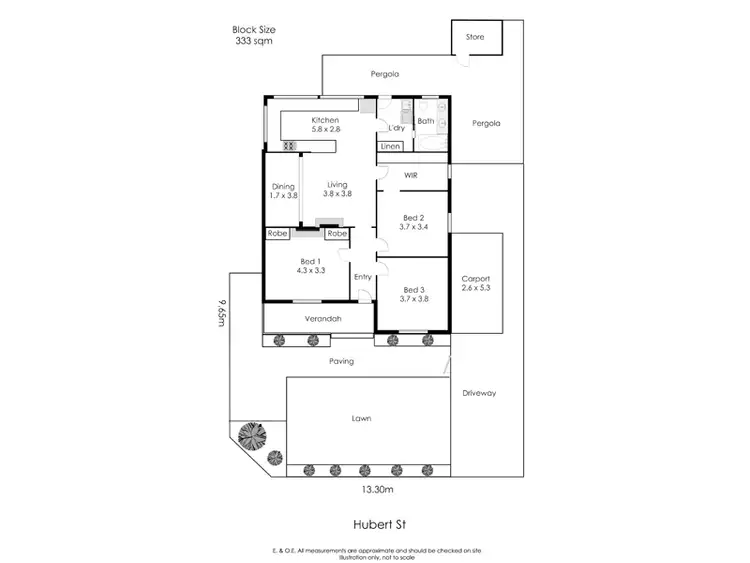 Floorplan of Homely house listing, 43 Hubert Street, East Victoria Park WA 6101