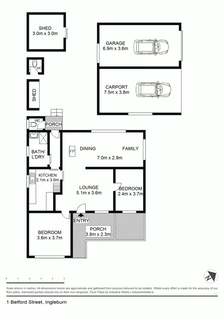 Floorplan of Homely house listing, 1 Belford Street, Ingleburn NSW 2565