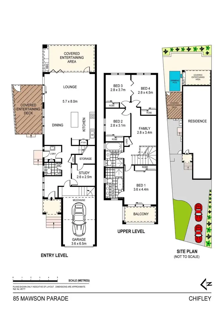 Floorplan of Homely semi-detached listing, 85 Mawson Parade, Chifley NSW 2036