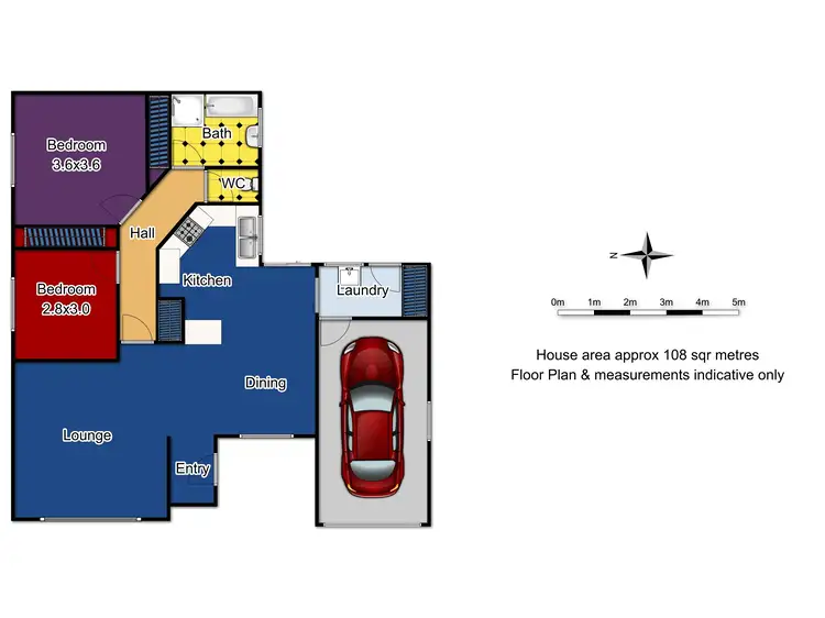 Floorplan of Homely unit listing, 1/95 Sieben Drive, Orange NSW 2800